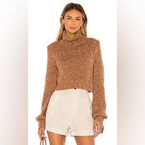 Tularosa Jemima Turtleneck Buckle Detail Sweater Dijon (reddish brown) -…
